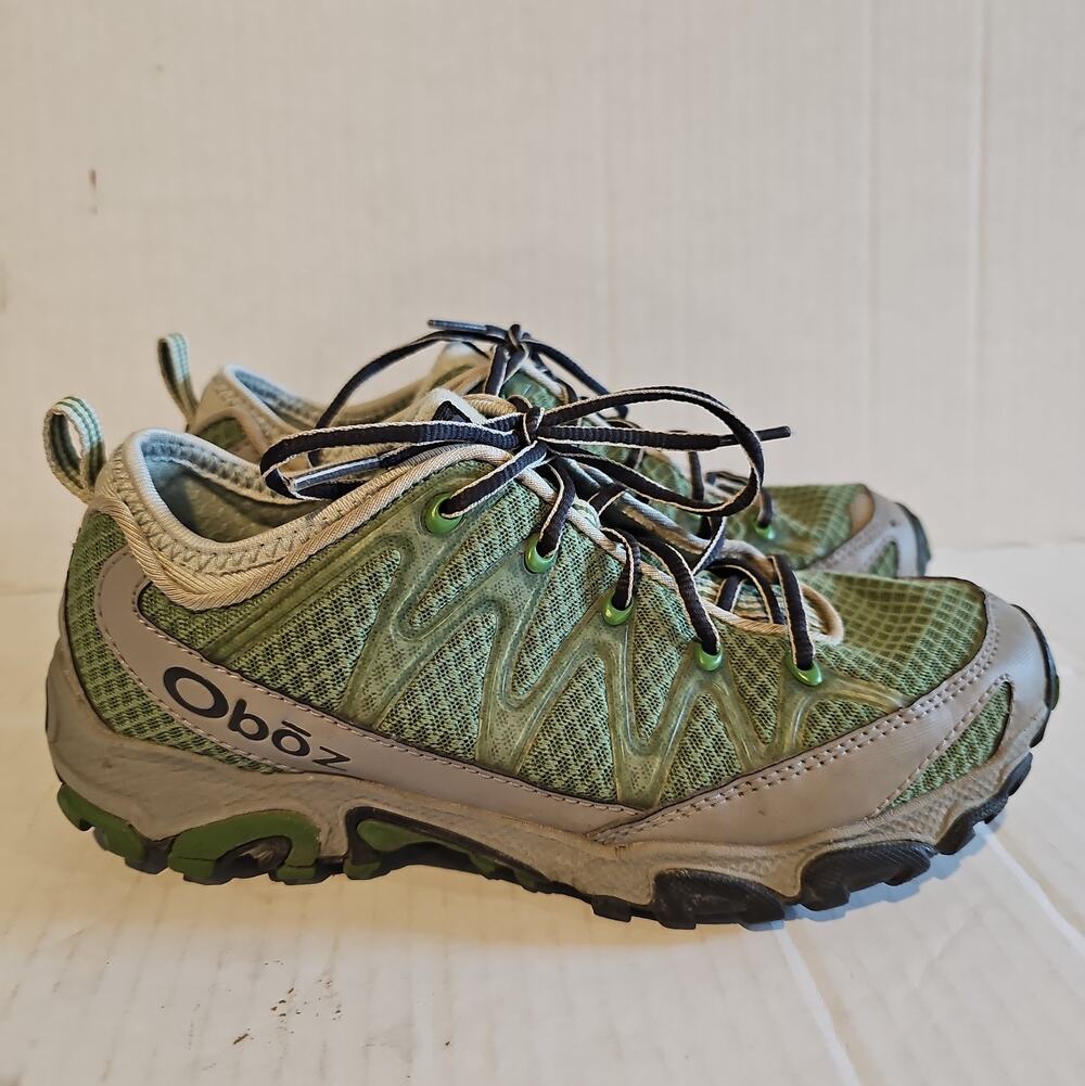 Oboz Emerald Peak Hiking Shoe, Gray/green Women's Size 6.5